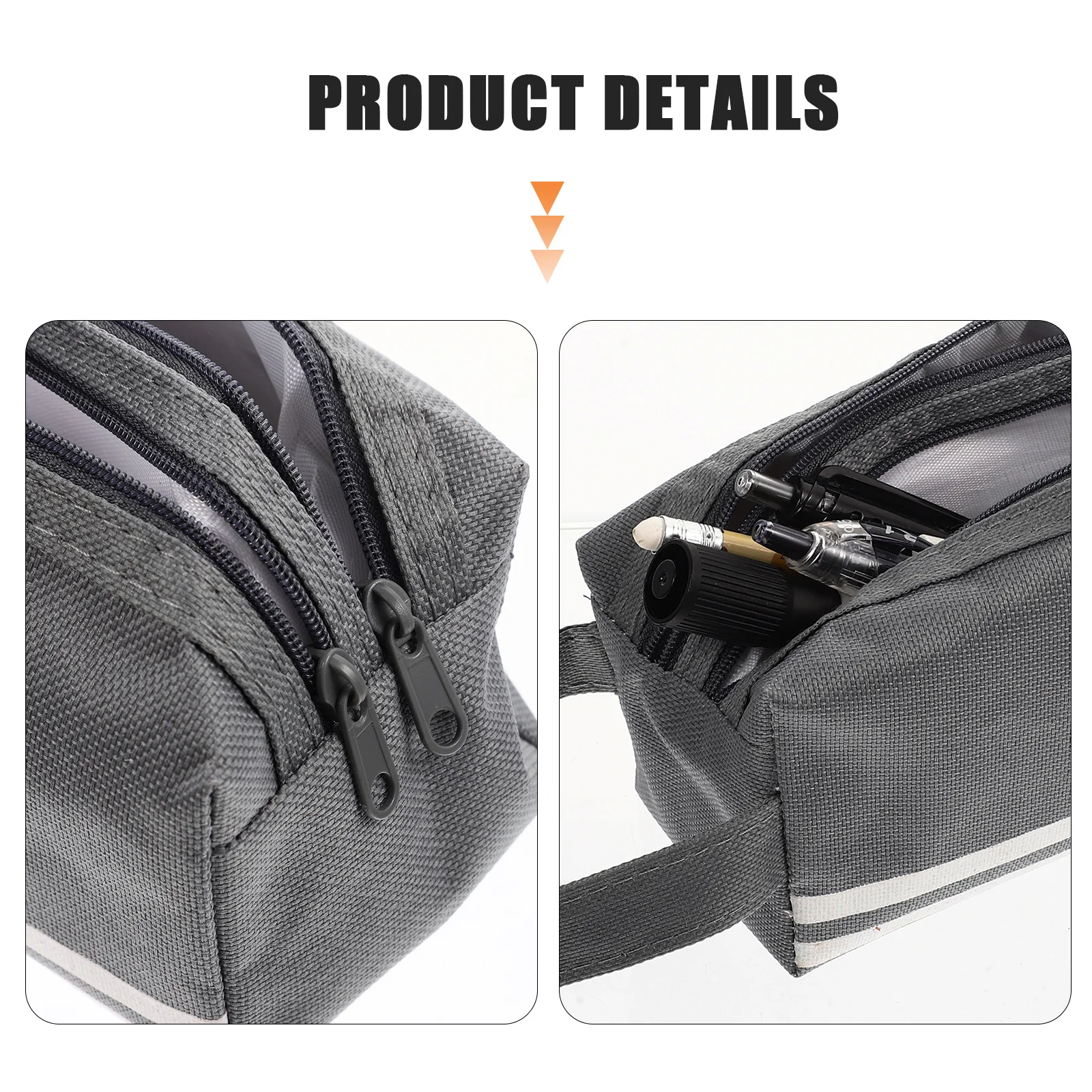 

Multi-Function Double Layer Pencil Bag Large Capacity Portable Zipper Pouch for Pens Rulers Scissors Storage Pencil Holder