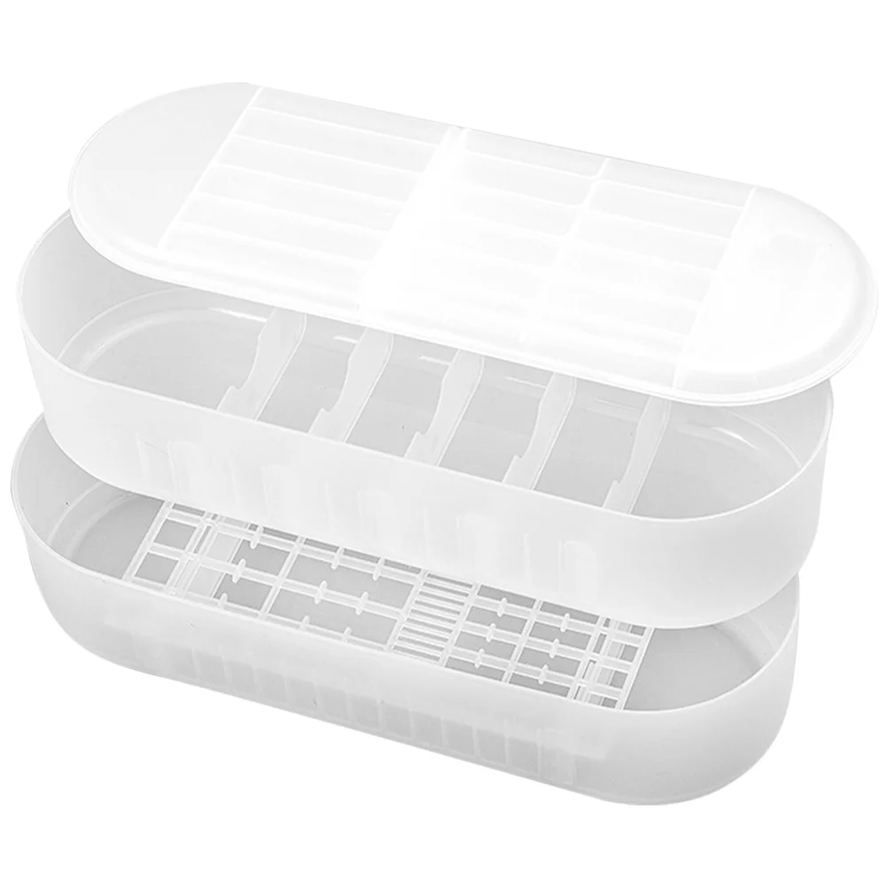 

Storage Holder Clear Plastic Organizer Divided Box With Power Detection