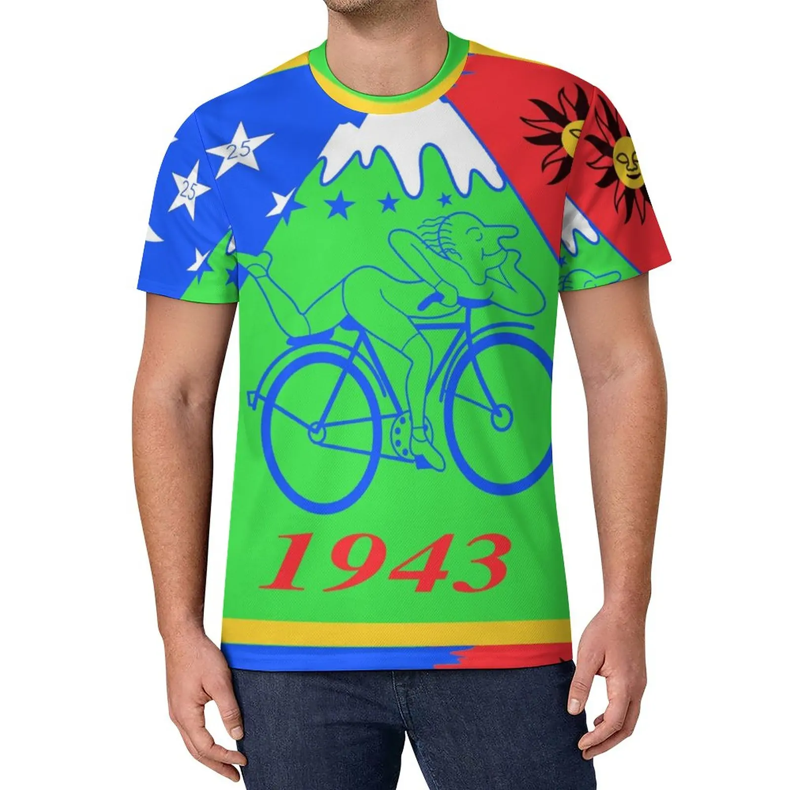 Albert Hoffman Bicycle Day T Shirt 1943 Cycle Lsd Trip Acid Day Funny T Shirts Summer Tee Shirt Short Sleeve Print Oversized Top