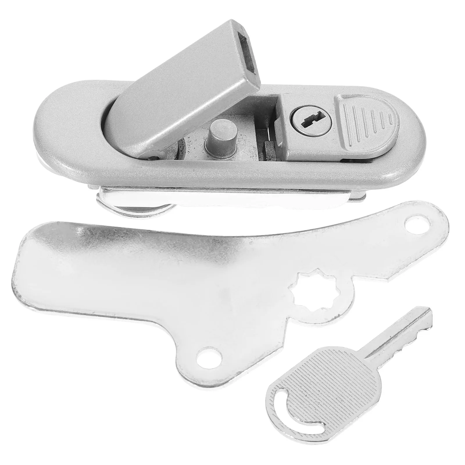 1 Buah Kunci Pintu Kabinet Listrik Kunci Cam Datar Paduan Seng Banyak Digunakan untuk Kabinet Jaringan Kotak Elektronik Meteran