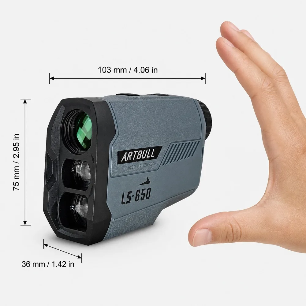Golf Rangefinder 650m 6X20 Laser Distance Meter with Slope Mode Flag Lock Fast Measurement for Outdoor Sports view 4