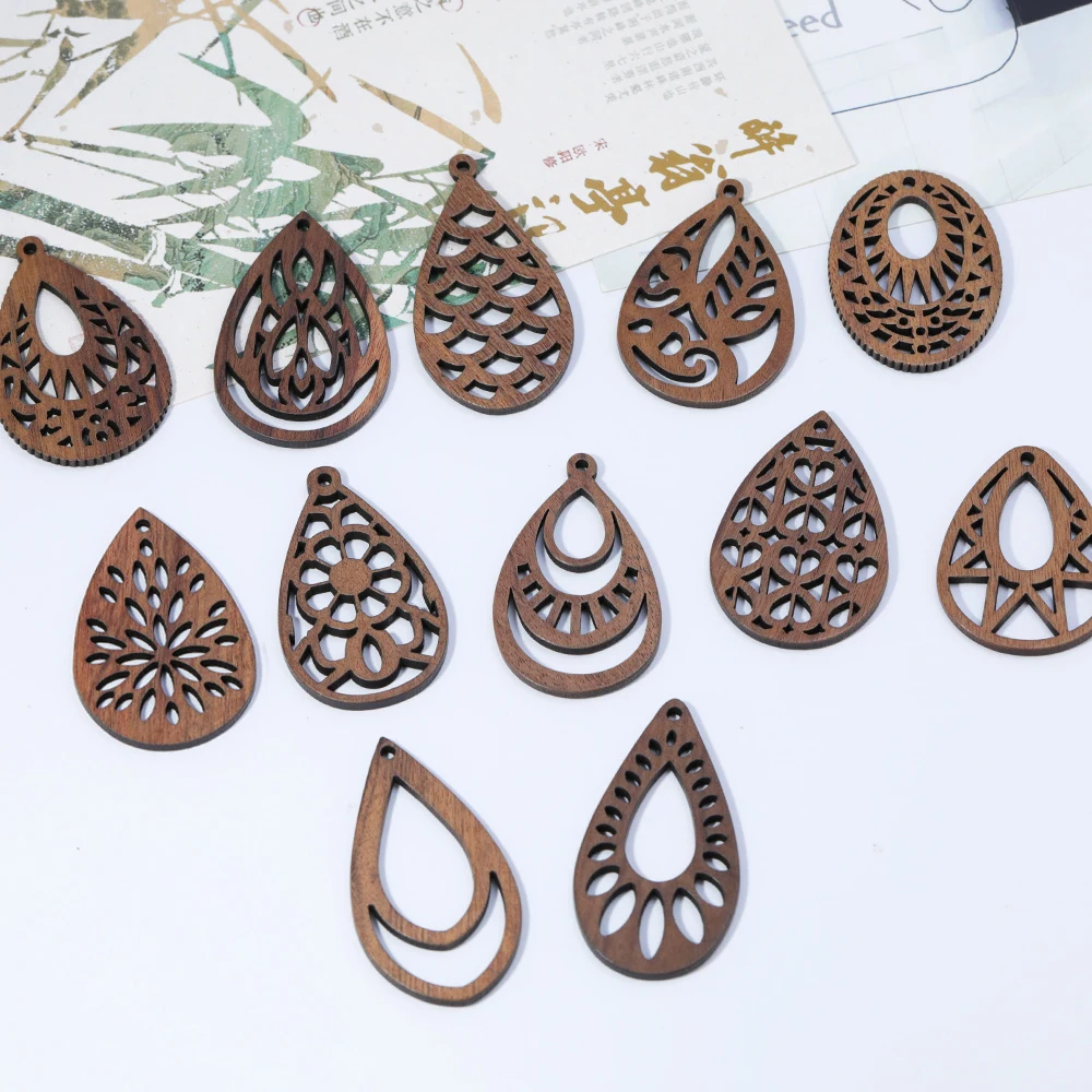 

Cordial Design 50Pcs Earrings Connectors/DIY Pendant/Charms/Hand Made/Natural Wood/Jewelry Accessories/Earring Making #18495