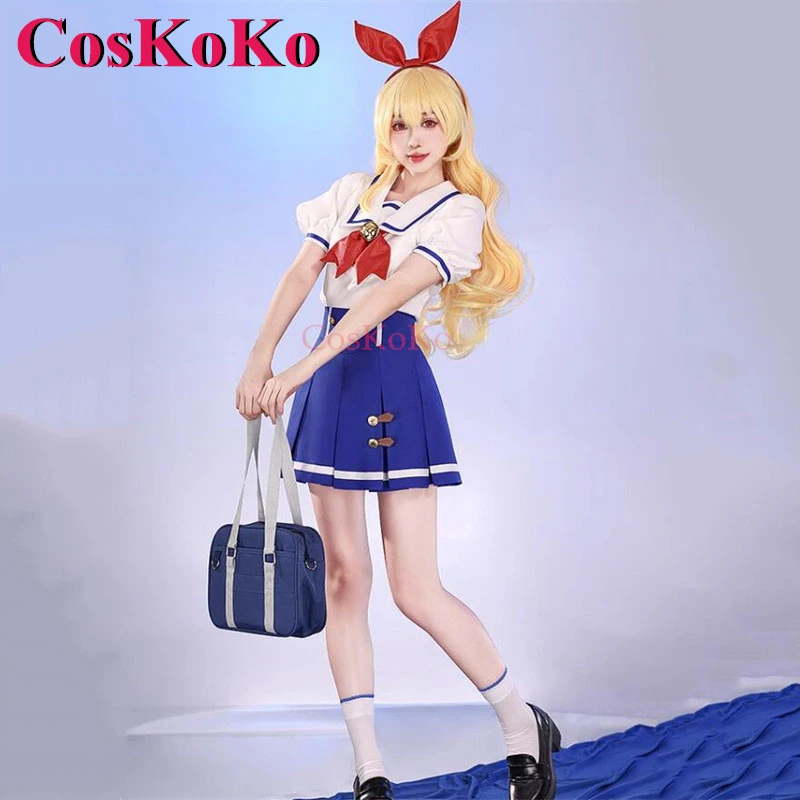 CosKoKo Hoshimiya Ichigo/Kiriya Aoi Cosplay Anime Aikatsu! Costume Lovely Summer School Uniforms Halloween Role Play Clothing