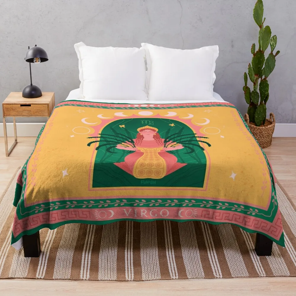 Virgo - Ancient Greek Astrology Series Throw Blanket warm winter Shaggy Flannel Blankets