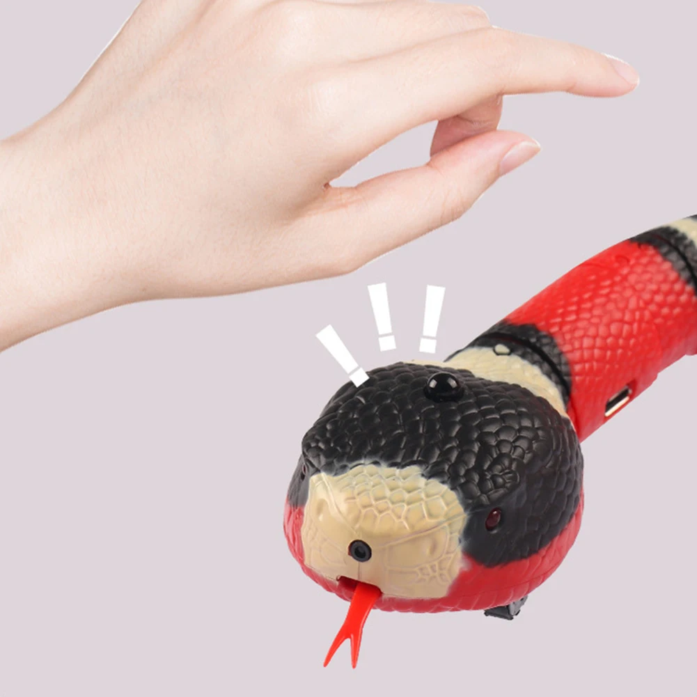 Snake Cat Toy Rechargeable Smart Sensing Snake Automatically Sense Obstacles and Escape Interactive Cat Toys for Cats 4