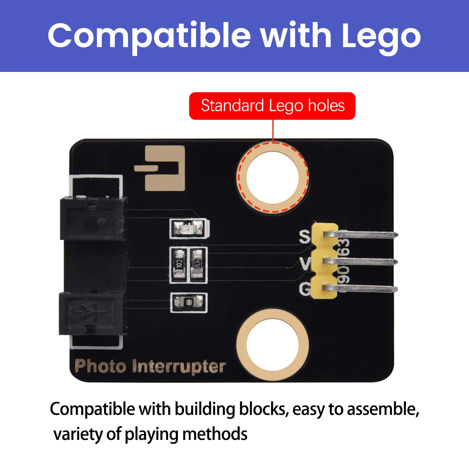 Picture 4: Photo Interrupter Sensor DIY Electronic Building Block For Arduino DIY Projects Compatible With Lego Blocks