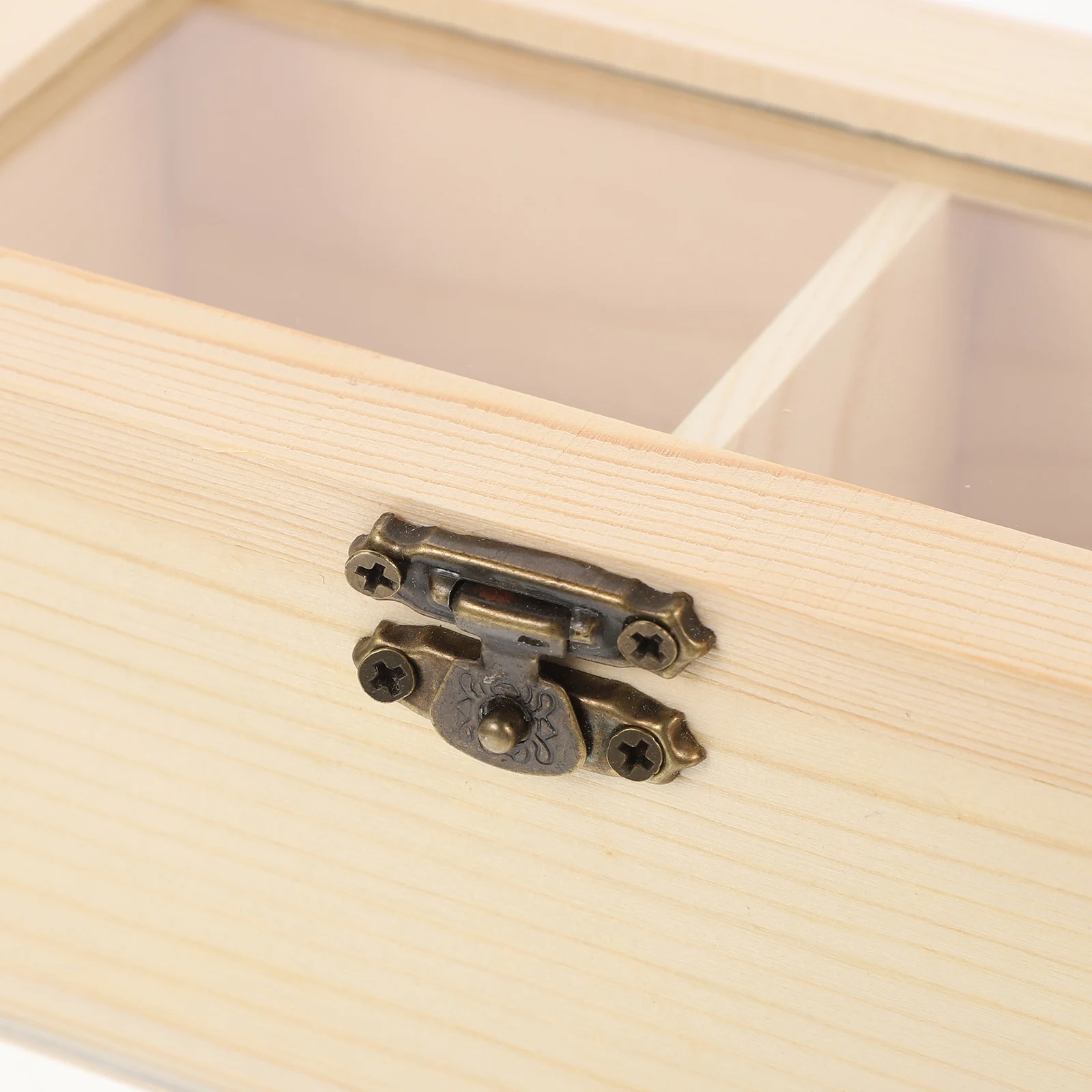

Wooden Storage Box 2 Compartments Tea Bag Holder ganizer Small Sugar Packets Jewelry Container Retro Style Tea Kitchen Office