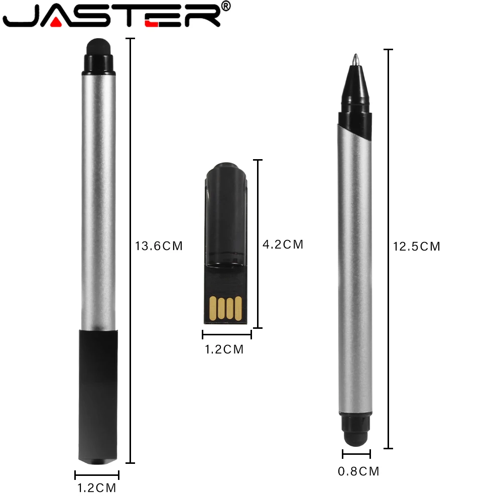 JASTER USB Flash drive 64GB Memory stick nero resistente all'acqua 8GB Pen drive rosso Pendrive 16GB Touch screen Pen 32GB dispositivi di archiviazione