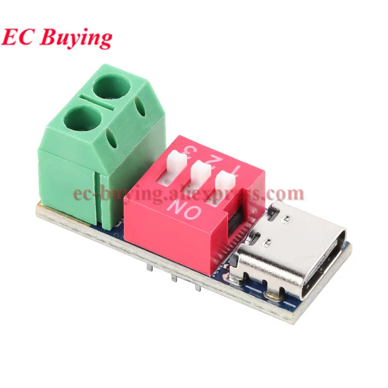 1 szt.-10 szt. PDSink PD Decoy QC PD 3.0 2.0 DC 1.2 Płytka Testowa Szybkiego Ładowania Regulowane Napięcie 5-20V Regulacja Kodu Przełącznika USB Typu-C — zdjęcie 4