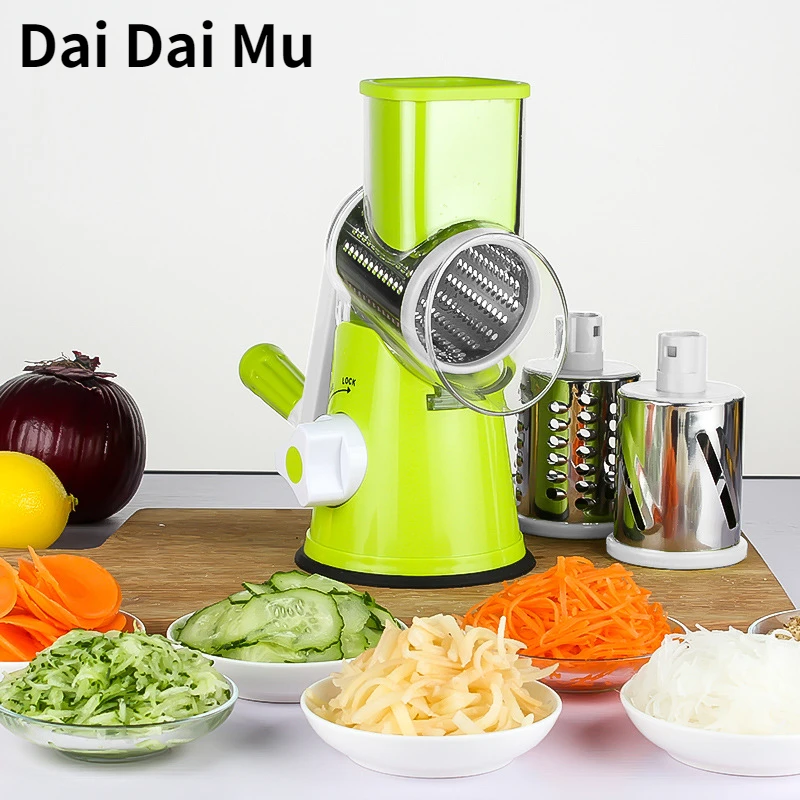 

Manual Vegetable Cutter Slicer Kitchen Roller Gadgets Tool Vegetable Chopper Round Slicer Graters Potato Carrot Cheese Shredder