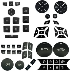 Car Interior Buttons Cover Trim For Mercedes Benz GLK CLA GLA ML GLE GLS CLS C E Class Steering Wheel Switch Trim Cover Sticker
