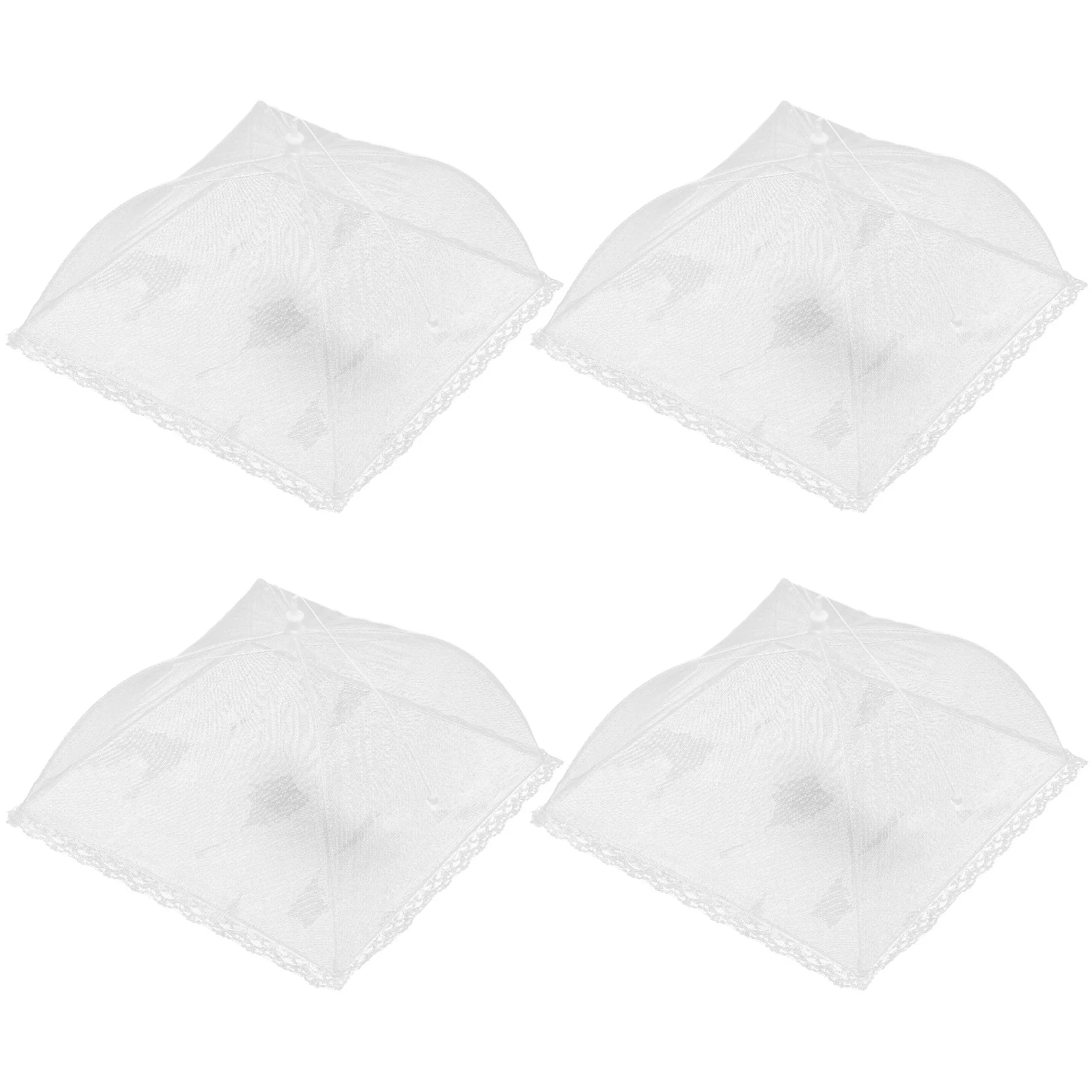 

4 Pcs Mesh Food Covers Dust Proof Dish Net for Outdoors Party Adjustable Kitchen Restaurant Use Premium Quality