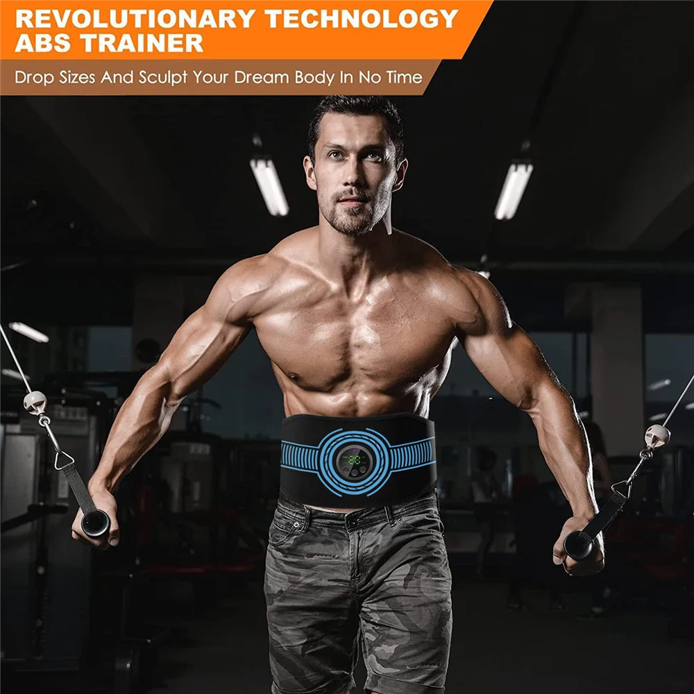 EMS Belt Massage Set Abdominal Fitness Device Intelligent Belt Full Body Muscle Stimulation Trainer USB Charging Version