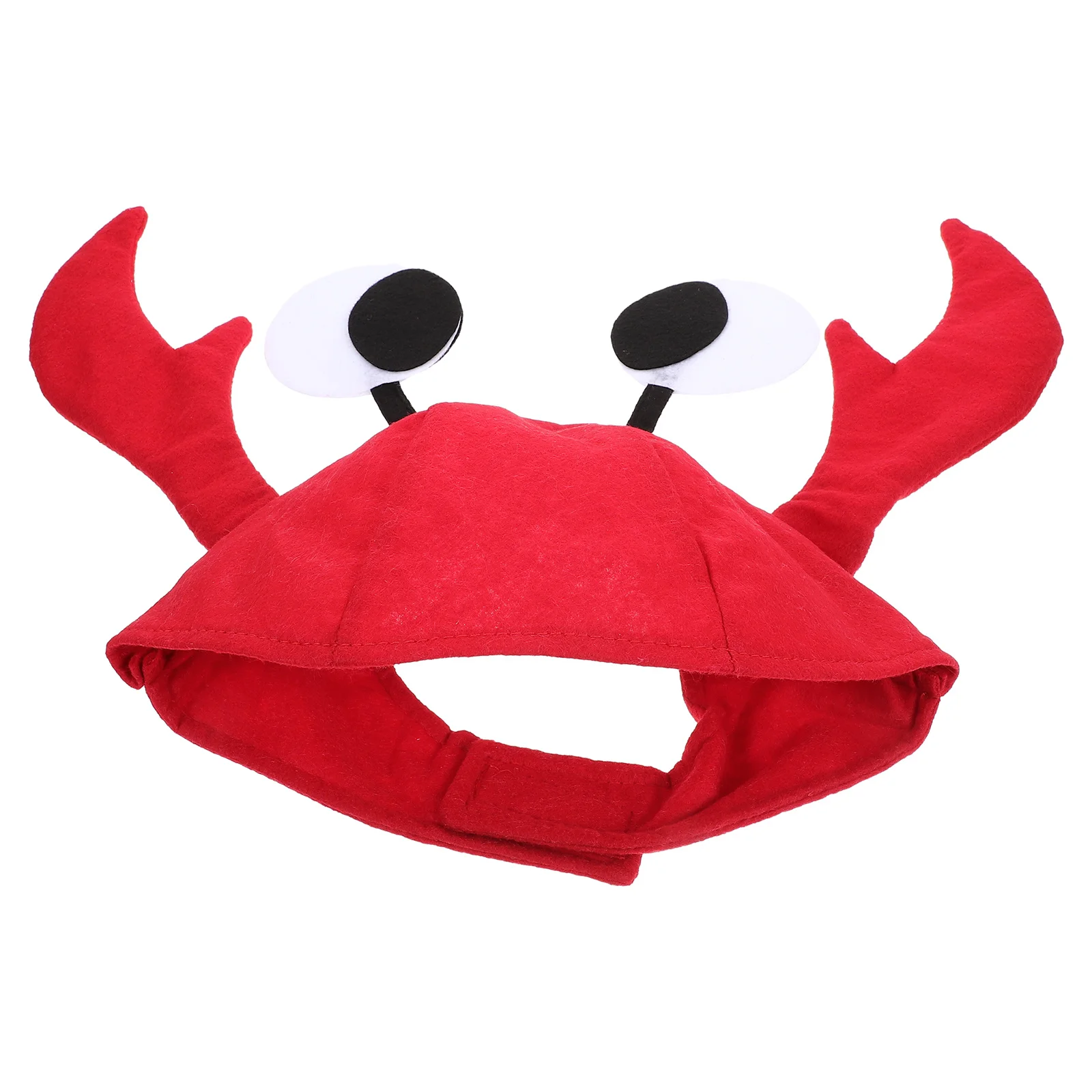 

Halloween Crab Hat Red Dress Up Cap for Adults Non-Woven Fabric Comfortable Easy on Off Crab Cap
