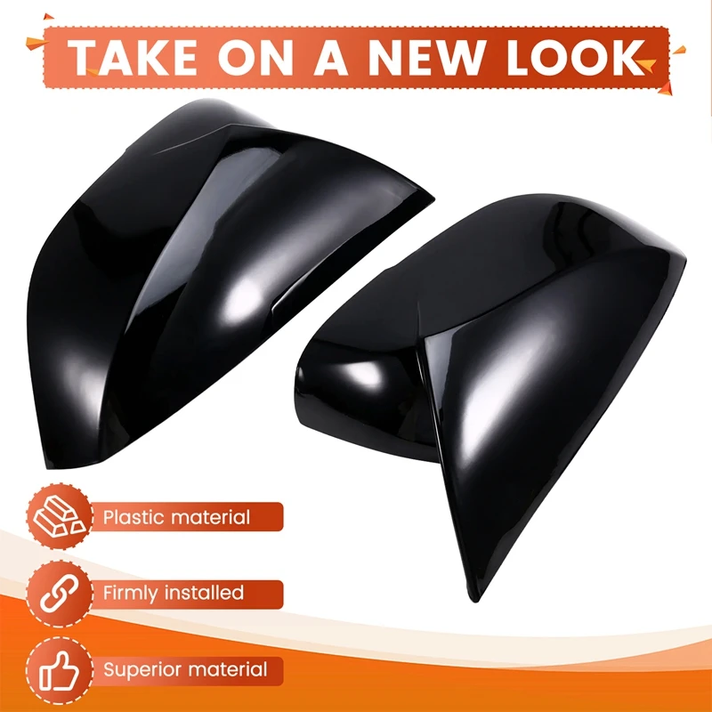 مرآة الرؤية الخلفية غطاء مرآة جانبية قبعات لصق القرن نمط غطاء مرآة لإنفينيتي Q50 Q60 Q70 QX30 2014-2021-T45C #5