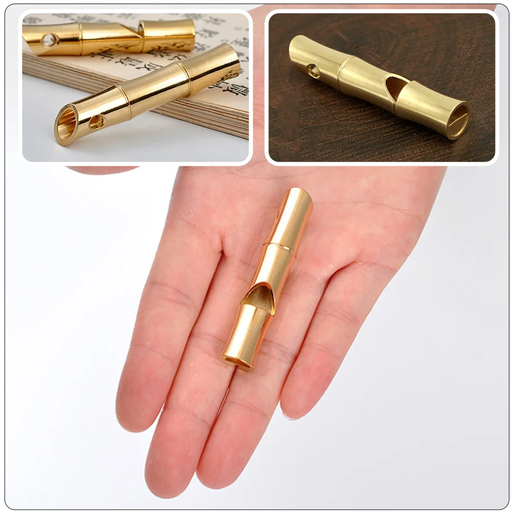 2 Pcs Metal Whistle Referee Whistles Delicate Outdoor Survival Keychain Brass Camping Security Exquisite