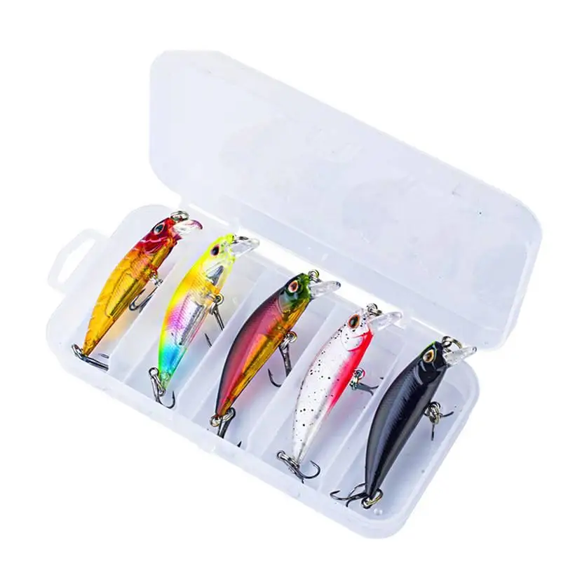 

Набор из 5 штук: 5-граммовые 5-сантиметровые японские бионические тонущие приманки-минноу с пятью глазами и шумовыми бусинами для дальнего заброса, рыболовные снасти