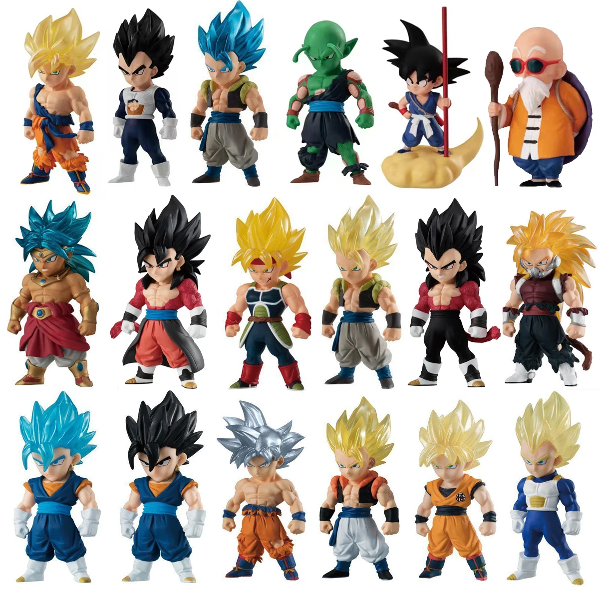 Dragon Ball Z Super Saiyan Son Goku Anime Figure Son Gohan Vegeta Broly Piccolo Majin Buu Set Action Figurine Model Gifts Toy