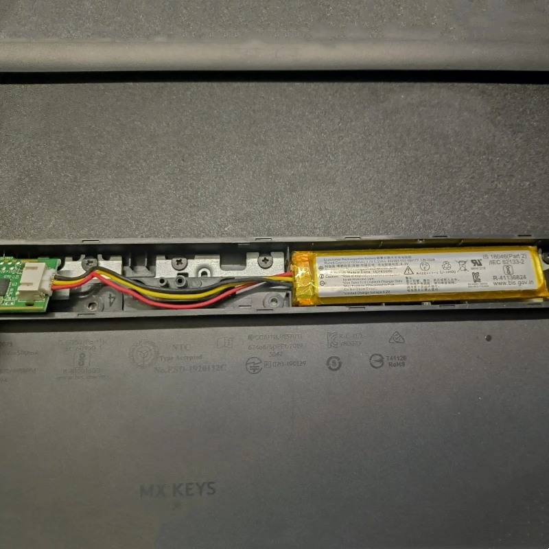 Imagem -04 - Bateria de Teclado para Chaves Logitech Mini K800 mx 802085 533000177 533-000142 533-000141 3.7v 5.55wh Yr0073 Ofício Y-r0064 Novo