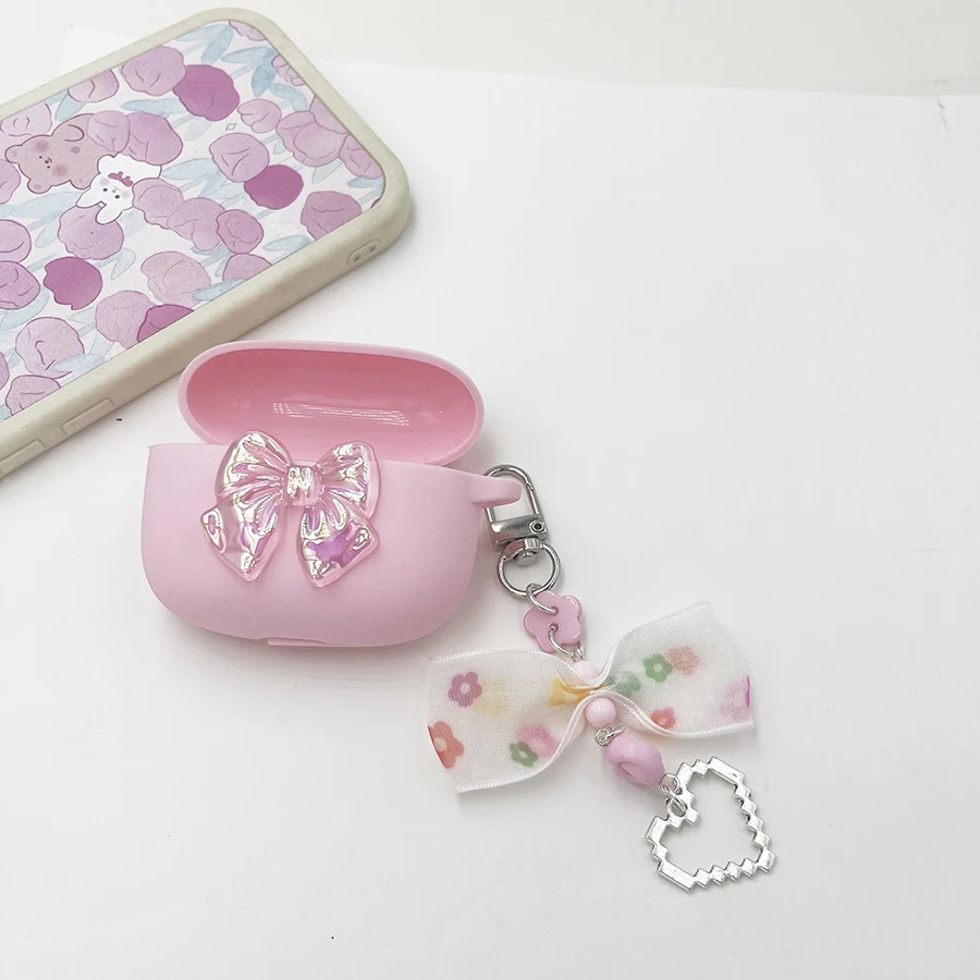 Fashion Earphone Cover For Huawei FreeBuds Pro 5 /pro4 pro3 pro2 / Free Clip 2 Case with keychian Silicone cover freebuds pro 3