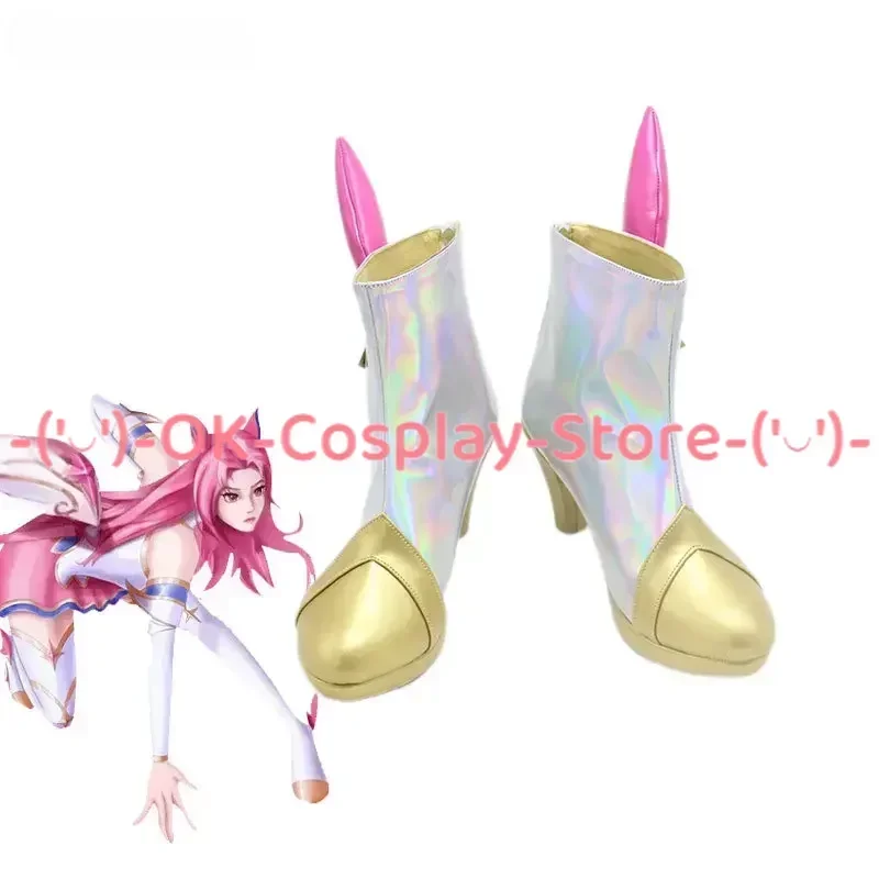 Kaisa Cosplay Shoes LOL Star Guardian Kai'Sa Cosplay PU Shoes Halloween Carnival Boots Cosplay Props Custom Made