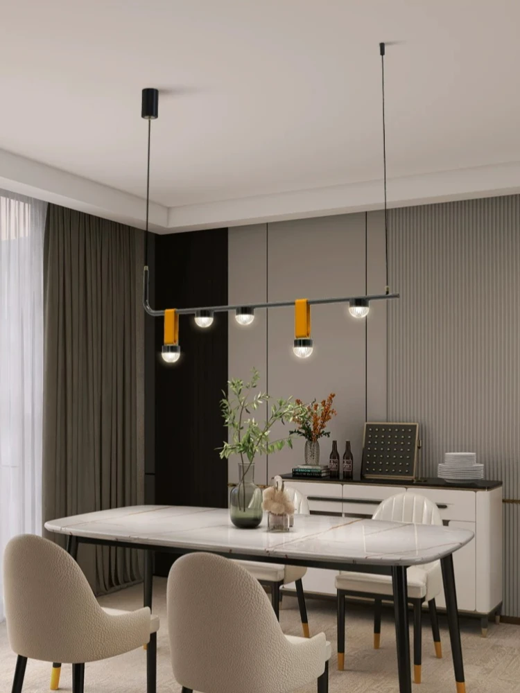 Designer Restaurant Belt Pendant Nordic Minimalist Strip Front Desk Bar Decorative Light Luxury Dining Table Light
