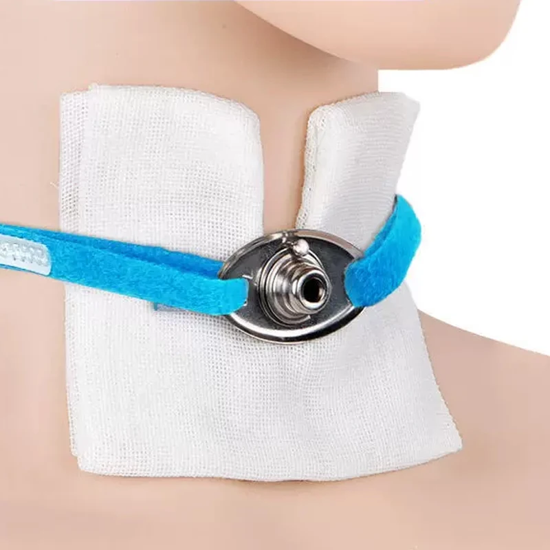 20pcs/10Bags Tracheal Cannula Medical Tracheostomy Gauze Tracheo Drain Swabs V-shaped Incision Dressing Independent Packaging