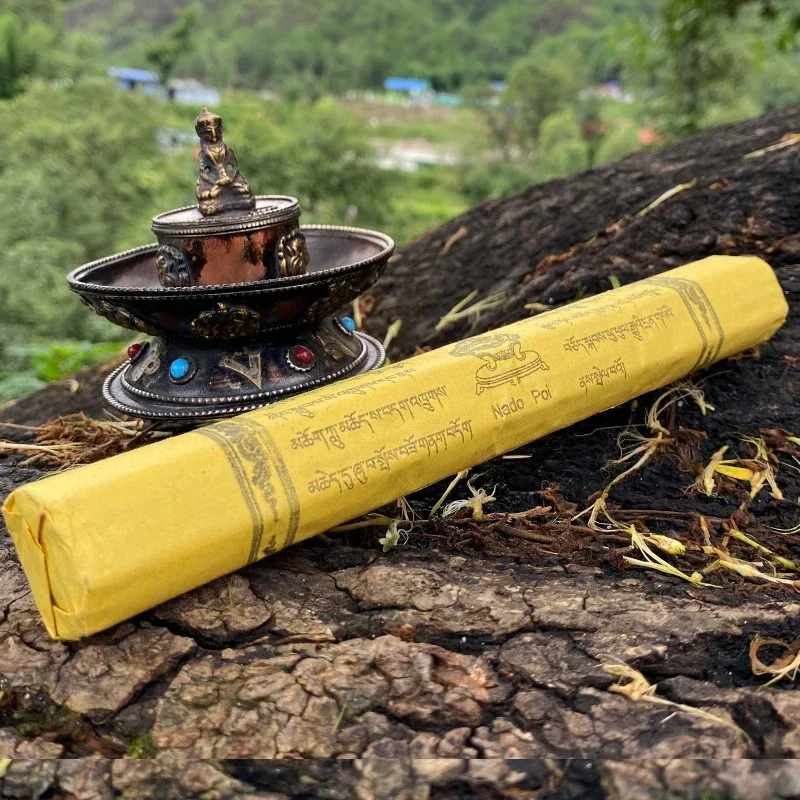 

Natural Tibetan Incense Stick, Yellow Paper, Indoor Aromatherapy, Bedroom, Sleep, Office, Tea Room, Lasting, Daily, Stick, 22cm