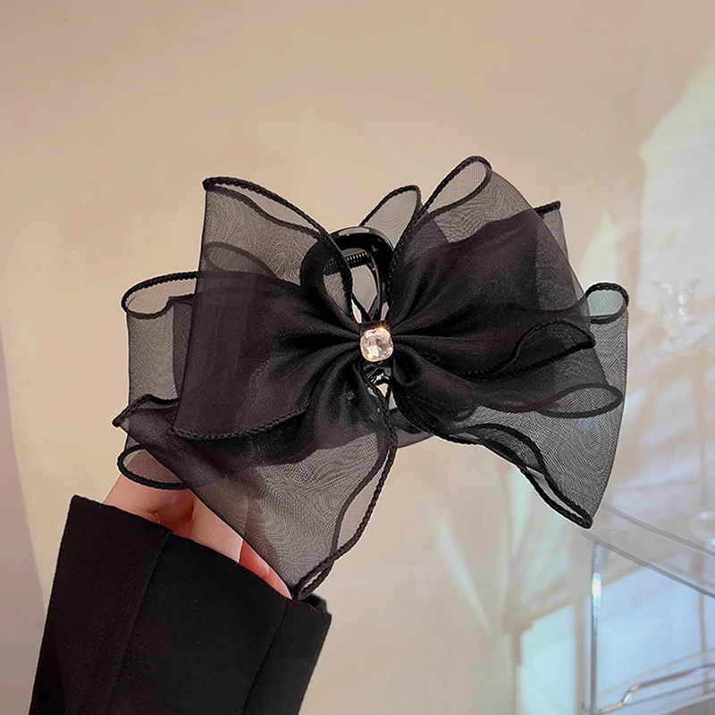 Süßer Kopfschmuck, Haarschmuck, modische Damen-Haarnadel mit Tüllschleife, eleganter Haarschmuck für den Alltag/Party