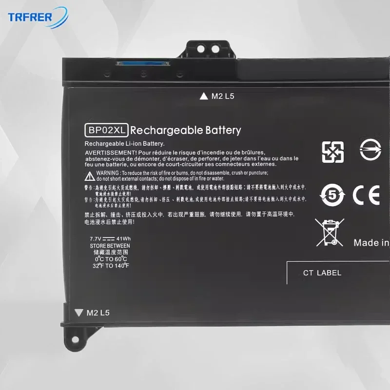 TRFRER BP02XL new laptop battery for HP Pavilion PC 15 15-au 849909-850 849569-422 tpn-q172 tpn-q175 hstnn-lb7h b041xl 41wh