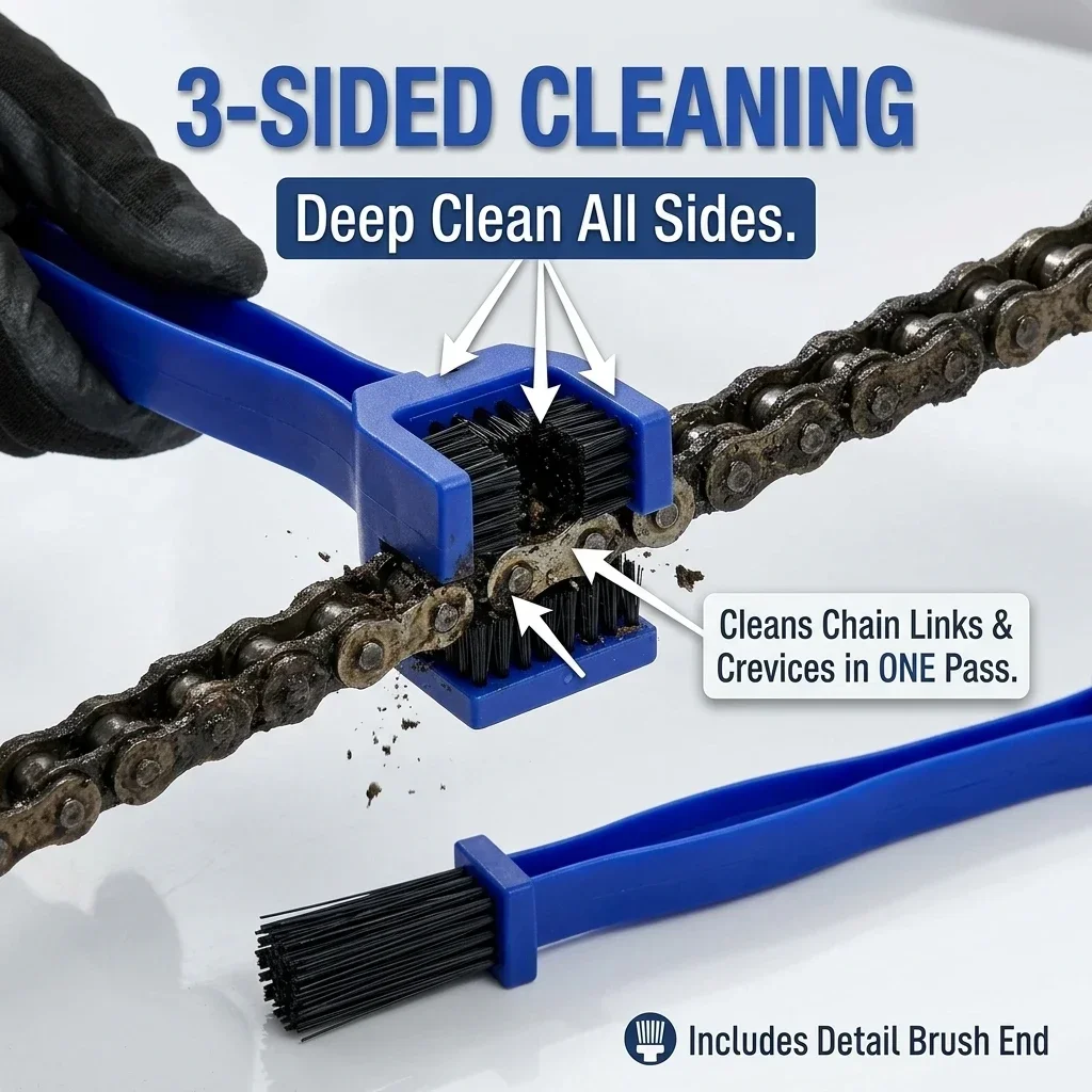 Motorcycle Road Bike Chain Clean Brush Portable Chain Cleaner Bicycle Clean Motorcycle Chain Cleaner Maintenance Tool