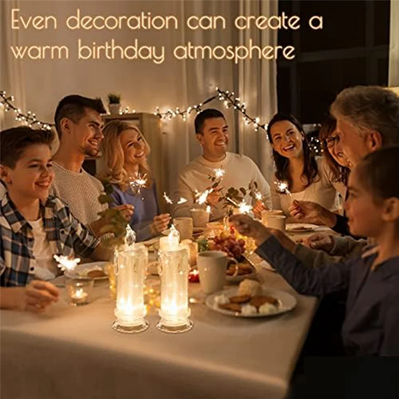 COFA-4PCS Velas LED sem chama, velas de pilar de folga LED, bateria incluída, decoração para Halloween Natal durável