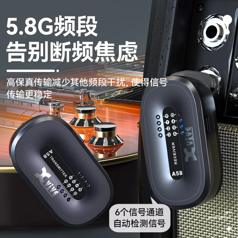 Wireless Guitar Transmitter Receiver, Bass Instrument Connection Cable, Audio Line for Electric Wind Instruments