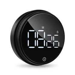 ORIA Magnetic Timer Countdown Stopwatch Manual Rotation Counter Work Sport Study Alarm Clock LED Digital Kitchen Cooking Timer