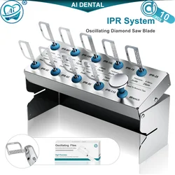 AI-IPR Dental Saw Blades For Orthodontic Vertical Reciprocating Interproximal Stripping Handle Accessories 10pcs/9pcs Mixed Size