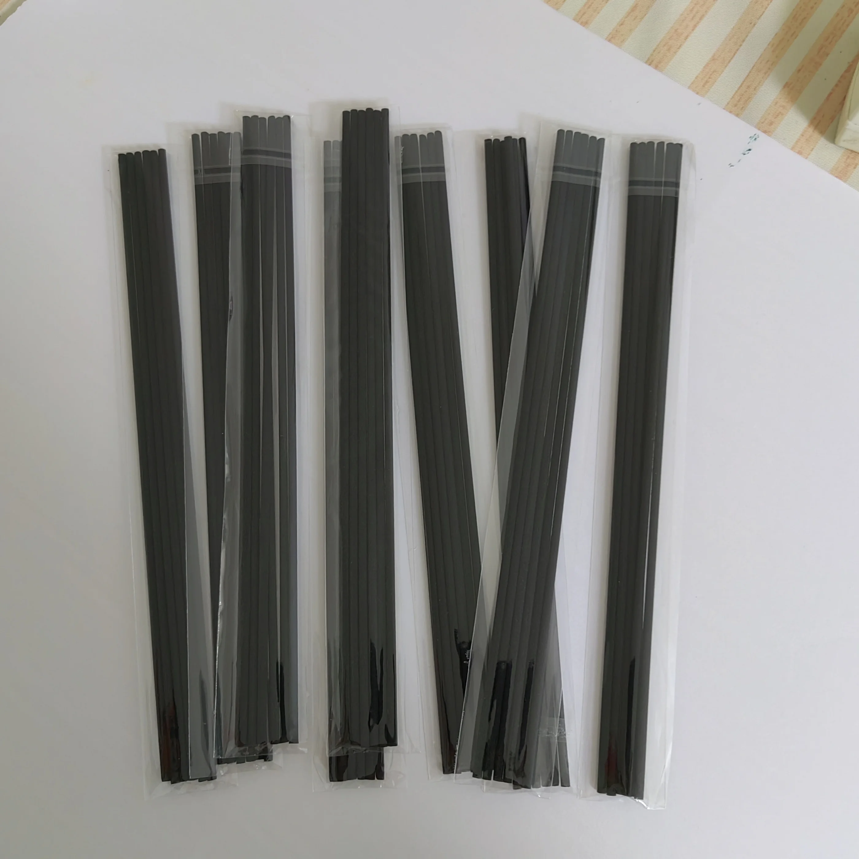 Black Reed Diffuser Sticks,Fiber Sticks ,3mm, Length 240mm, 6Pcs ( one opp bag)