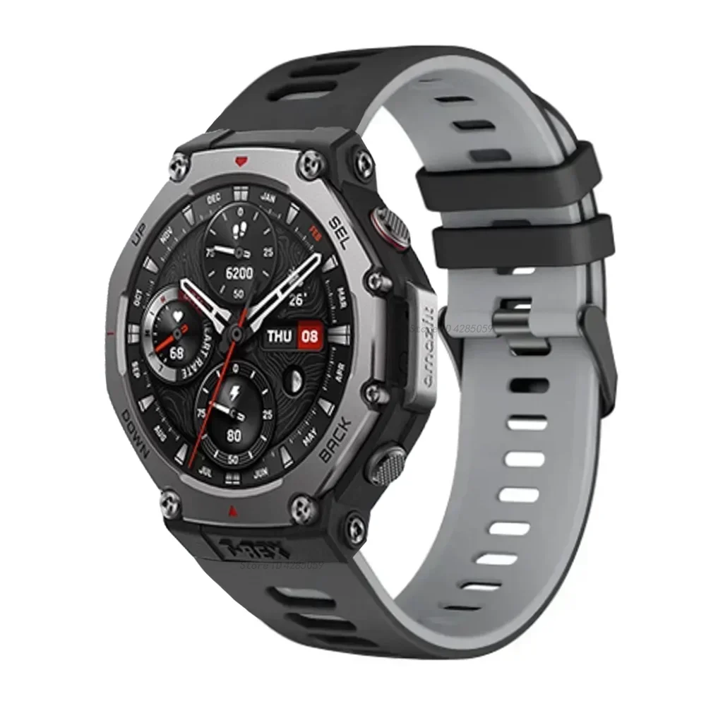 Silicone WatchBand For Amazfit T-rex 3 Smart Watch Watchband Sport Band For Huami Amazfit T-rex 3 Bracelet Accessories Correa
