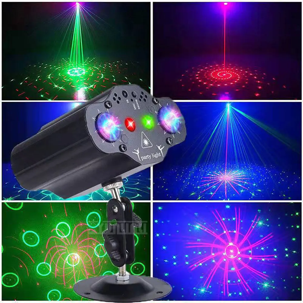 Party Room Stage Light, Home KTV Light, LED Color Laser Light, Disco Strobe Light with Sound Activated for Light Show
