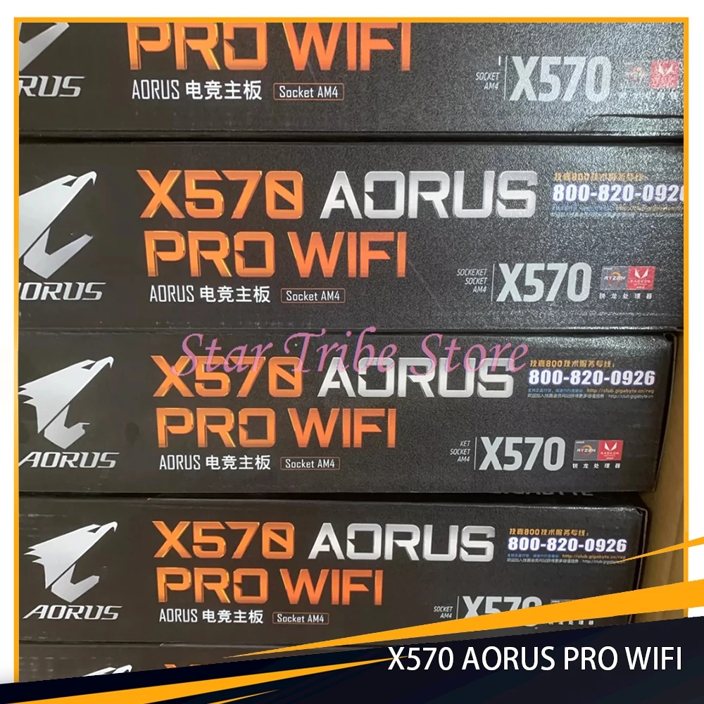 

X570 AORUS PRO WIFI Socket AM4 DDR4 128GB PCI-E 4.0 ATX Motherboard