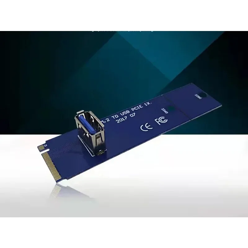 3/5pcsUSB 3.0 to M.2 Card Adapter, M2 M Key to USB3.0, PCIe PCI-E Riser Card for Miner Mining
