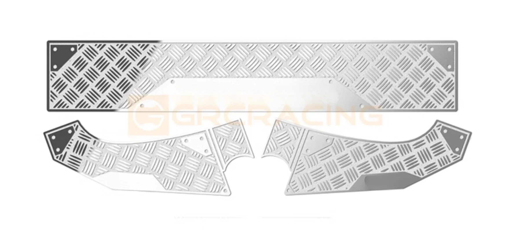 สแตนเลสจําลองกันชนหน้าตกแต่งชิ้นสําหรับ 1/10 RC Crawler รถ Traxxas Axial SCX6 TRAIL HONCHO อะไหล่อัพเกรด