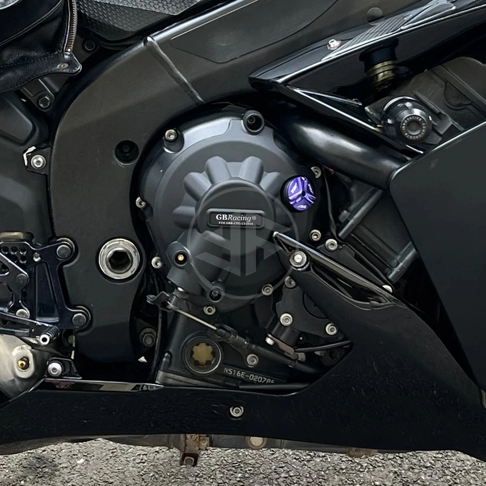 YZF-R1 Motorcycle Accessories For YAMAHA YZF-R1 2007 2008 GB Racing Secondary Engine Protection R1 Carbon Fiber Texture Cover