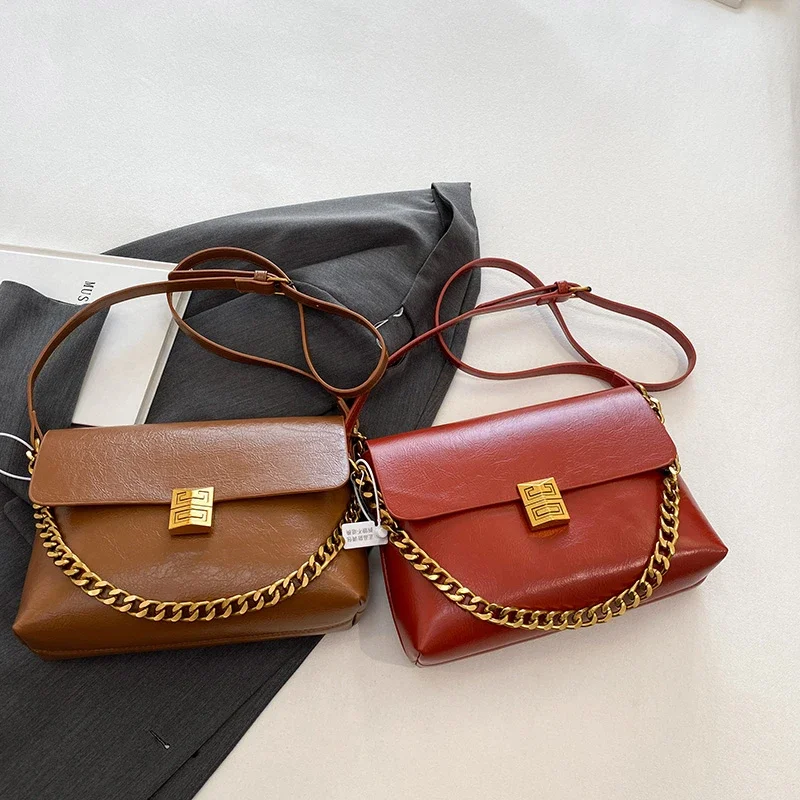 حقيبة كتف جلدية مصممة شهيرة للنساء حقائب يد كلاسيكية أنيقة #1