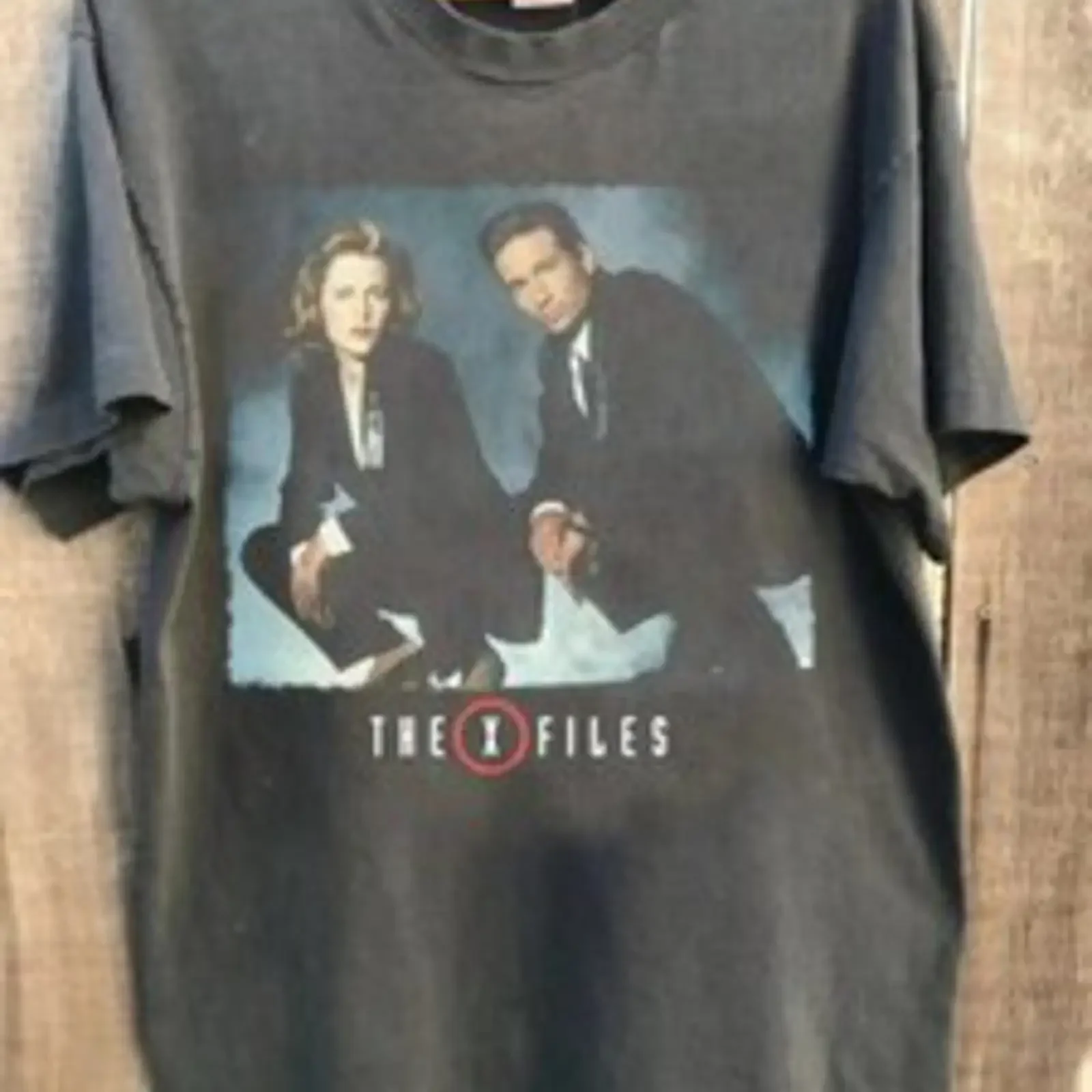 Vintage The X Files T shirt Series Charcoal  vintage Washed designer clothes Unisex Comfortable fashion graphic Breathable