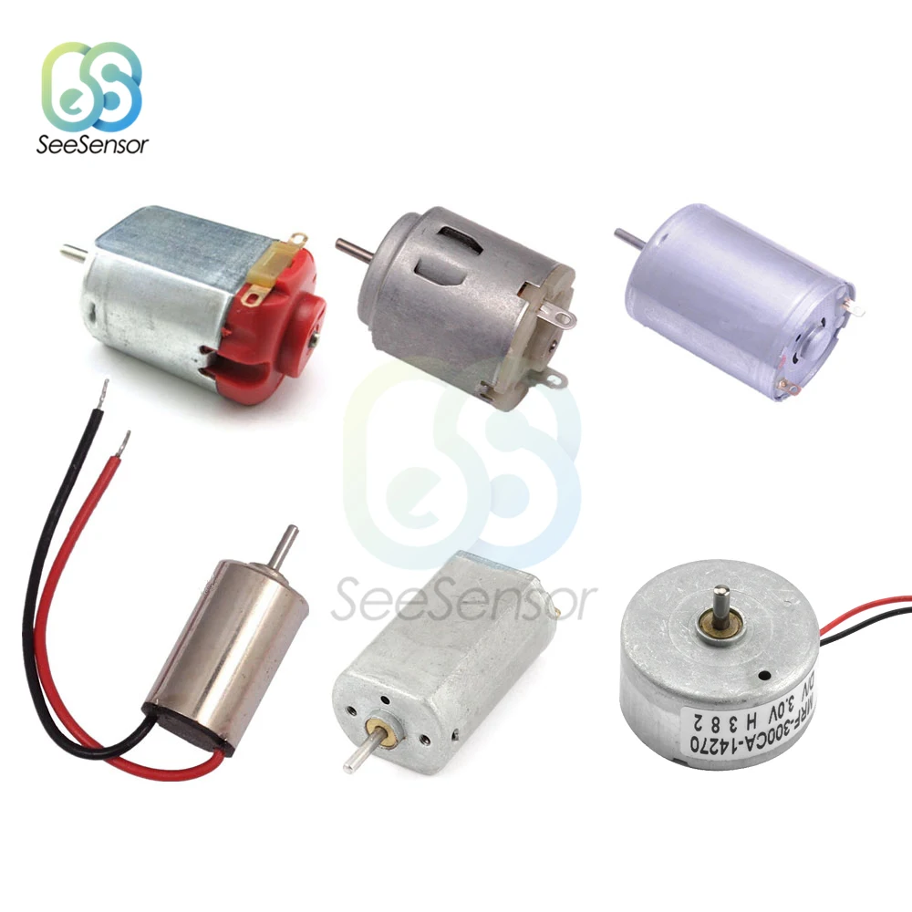 DC 1.5V 3V Mini Micro DC Motor for DIY Toys Hobbies Smart Car Motor 130 180 300 370 380 610 612 614 716 720 Hobby Gear Toy Motor
