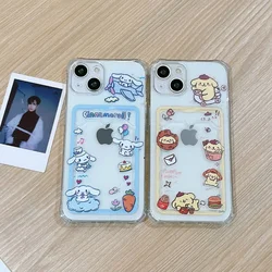 Cute Cartoon Anime Role Cinnamon Phone Case for IPhone 11 12 13 14 15 Pro Max X XR XS 7 8 Plus Soft Tpu Wallet Cover Card Holder