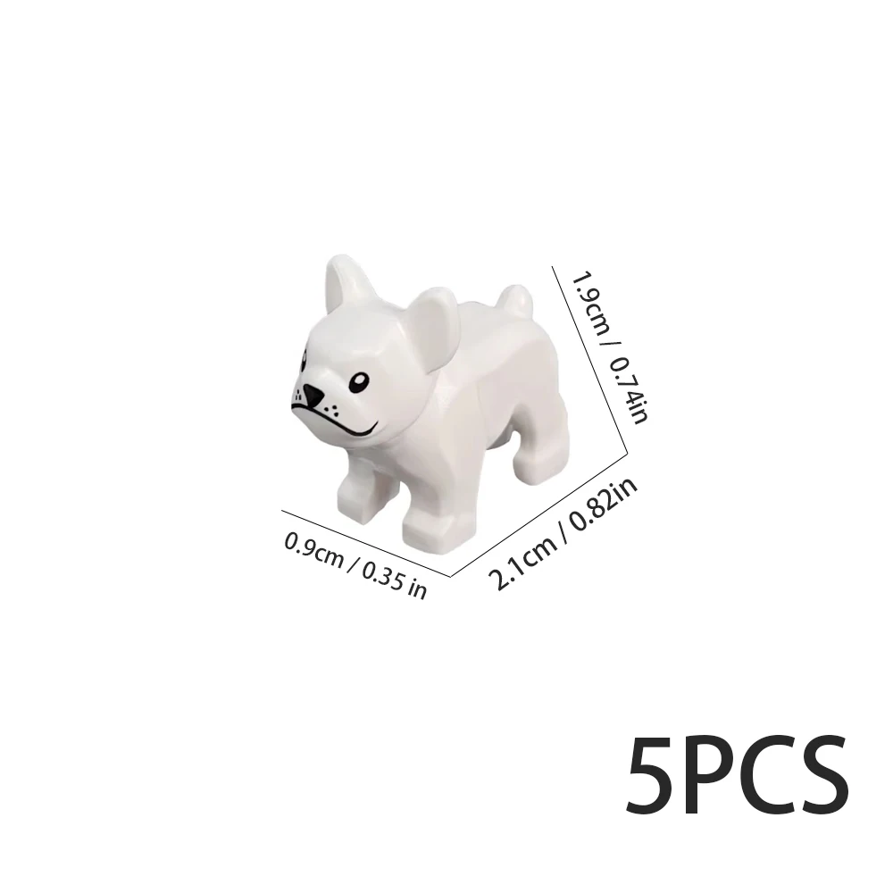 MOC Bausteine Haustiere Husky Weiß Kätzchen Welpen Bulldogge Zoo Haustier Bausteine Szene Dekoration Requisiten kinder DIY Spielzeug geschenk – Detail 22