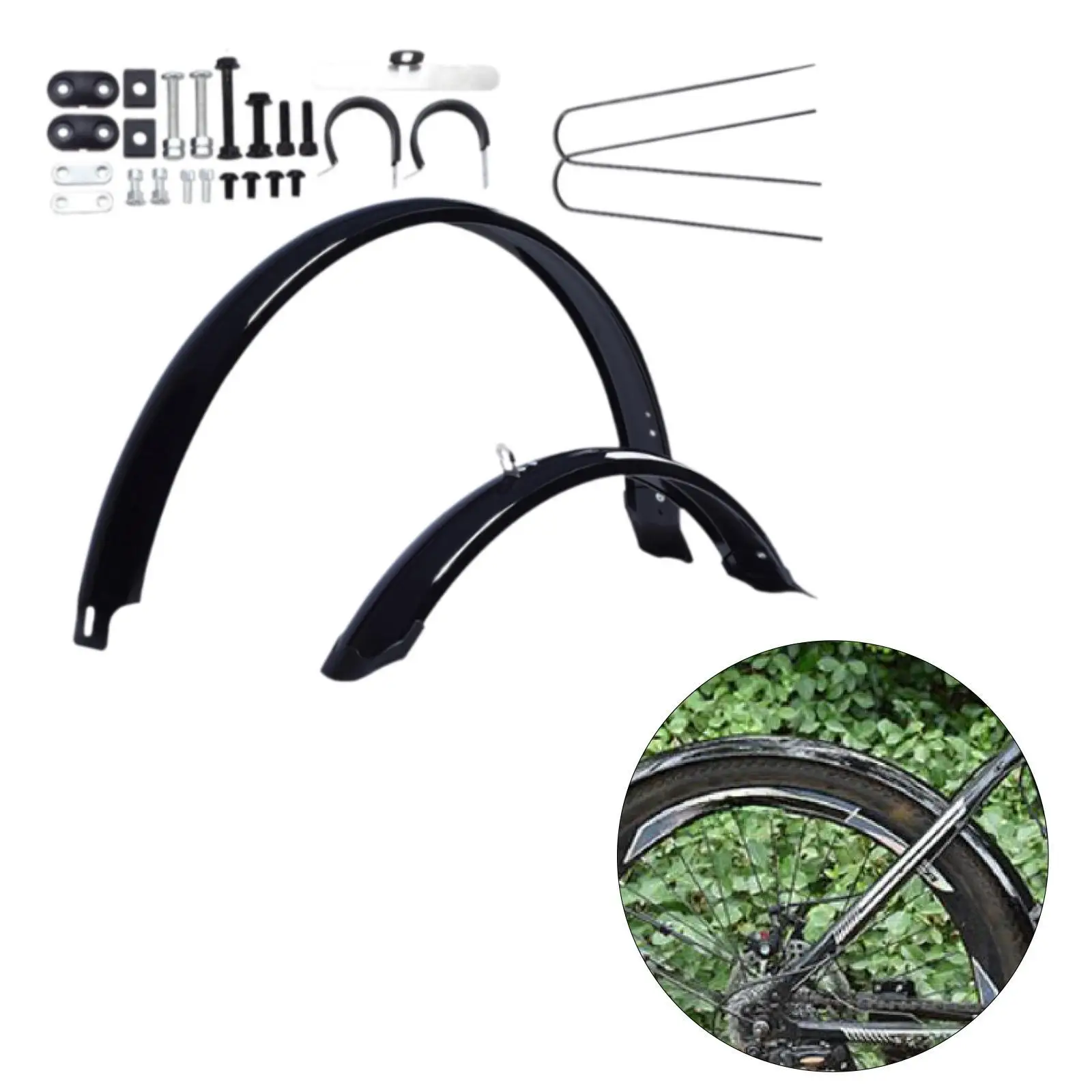 Bicycle Front and Rear Mud Guard Set Mudguard for 26 inch Tire Replace Parts image 3
