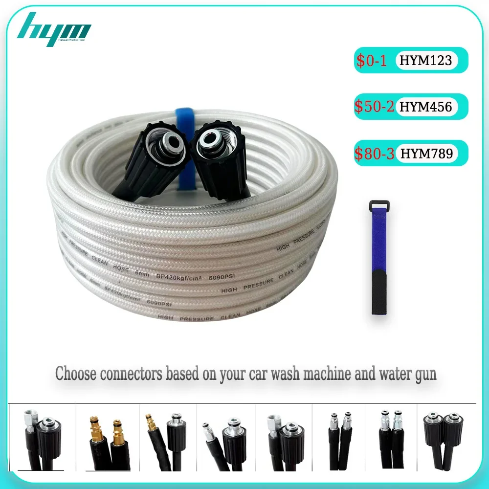 

0.5~50m High Pressure Washer Hose Pipe Cord Washer Gun Hose Water Cleaning Hose for Pressure Washer Sink Car Cleaning Tools