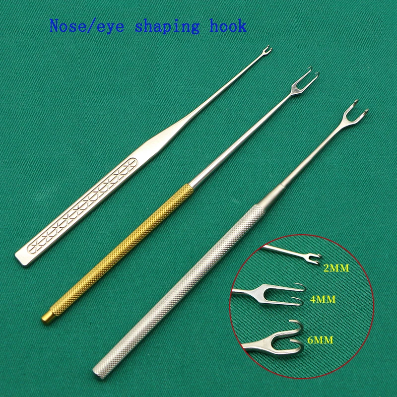 eauty and plastic surgery double claw hook double ball hook micro double claw skin hook sharp blunt head eyelids hook